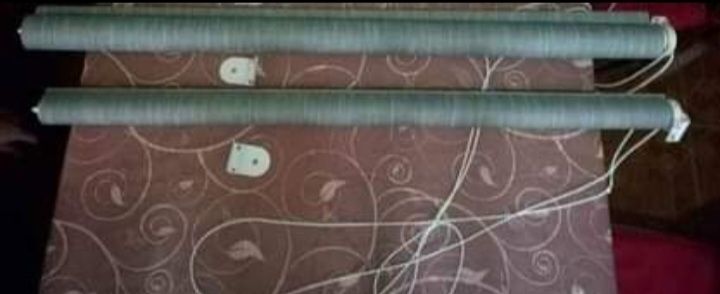 Gray Roller Blinds (2) NEW