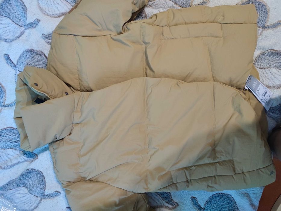 Новий пуховик Adidas Baffle, Бежевий, M, оригінал, з бірками
