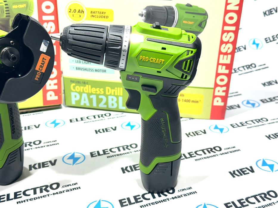 Бесщеточная болгарка Procraft PGA12 и Шуруповерт Procraft PA12BL !!!