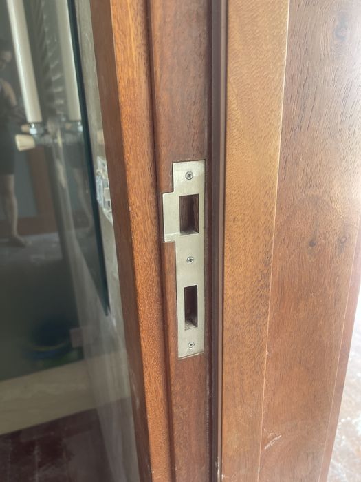 Porta com vidro fosco