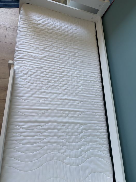 Łóżko dziecięce 160x80 z szufladą i materacem białe