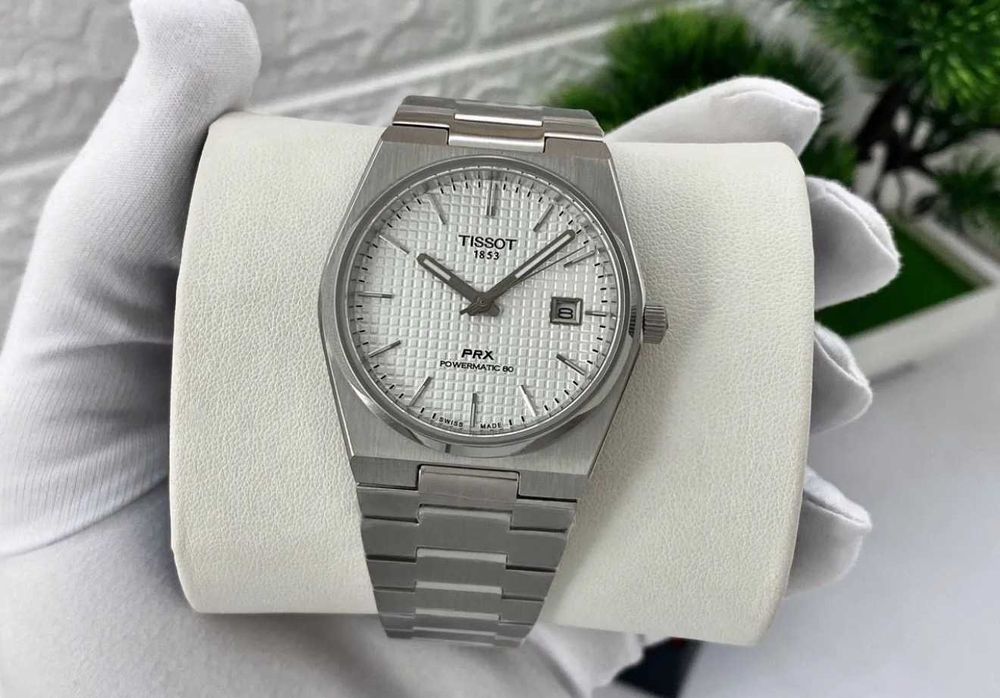 Мужские наручные часы Tissot Prx Powermatic 80 white