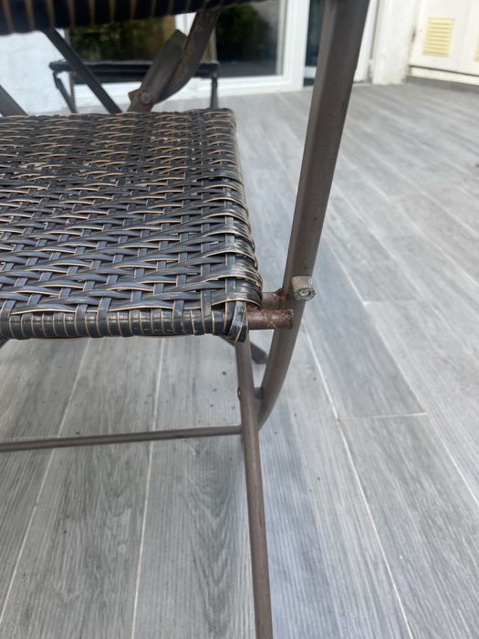 Mesa exterior rafia castanha