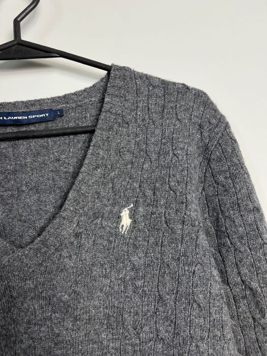 Warkocz Sweter Ralph Lauren 100% Lambs Wool
