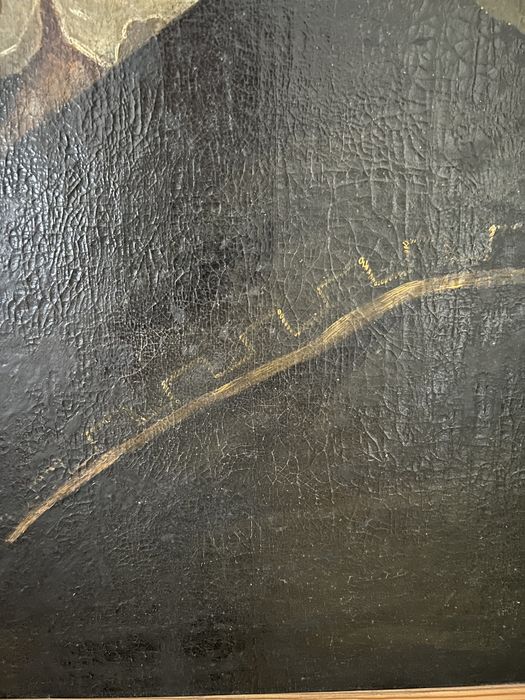 Antyk XVIII / XIX wiek portret chłopca olejny obraz