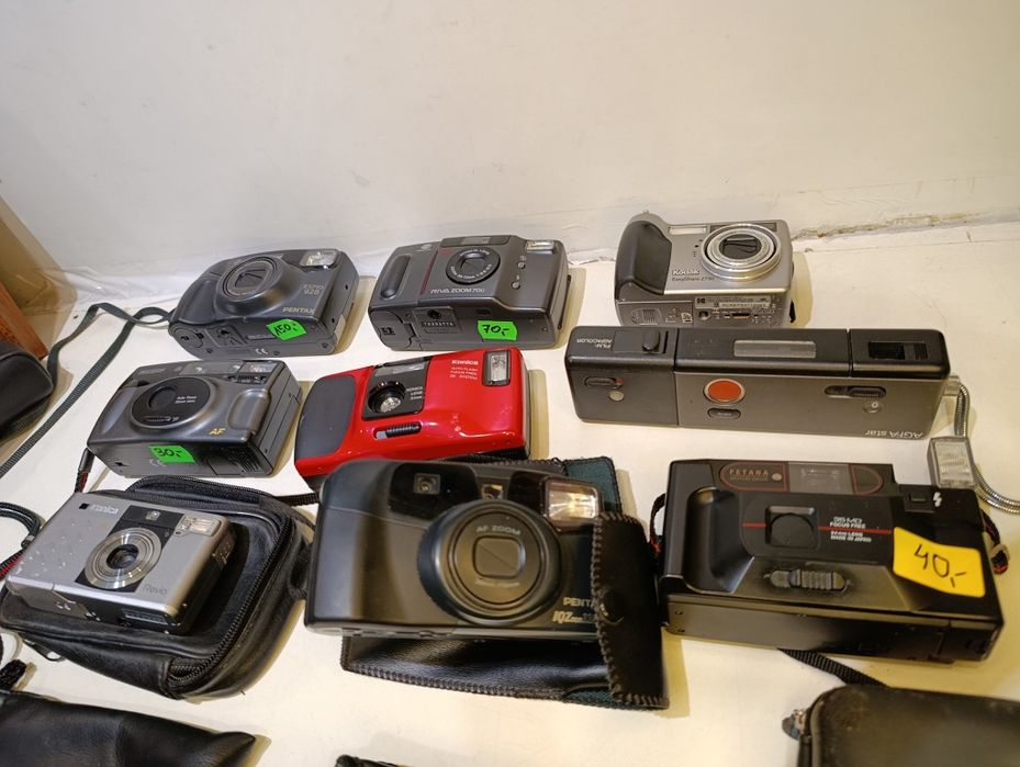 Aparaty fotograficzne Pentax konica Kodak pakiet 9 sztuk