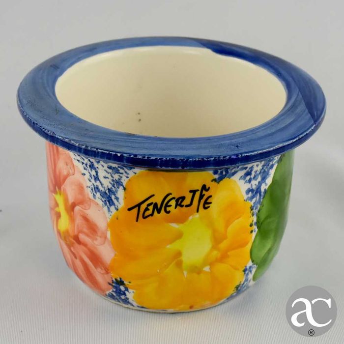 Pequeno Cachepot Faiança Espanhola – Tenerife, pintado à mão
