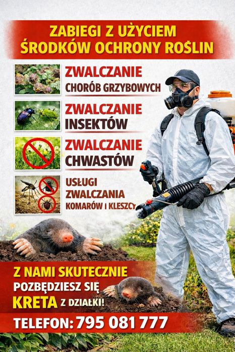 PROFESJONALNE Odkomarzanie kleszcze komary pluskwy karaczany