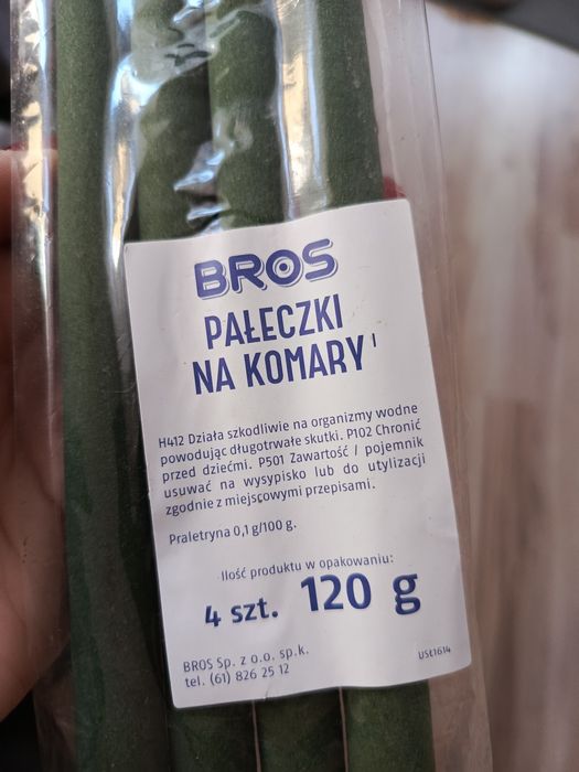 Bros pałeczki na komary 5 opakowań (20szt)