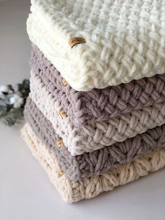 Плюшевий плед ручної роботи