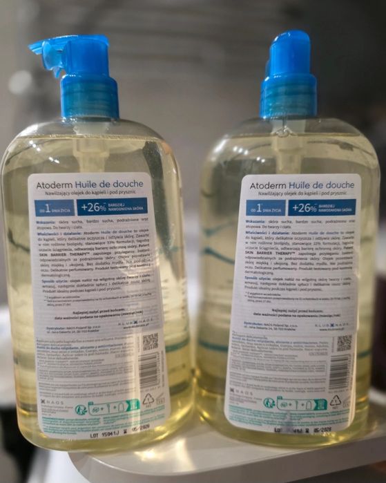 Olejek pod prysznic Bioderma Atoderm Huile  2×1000ml