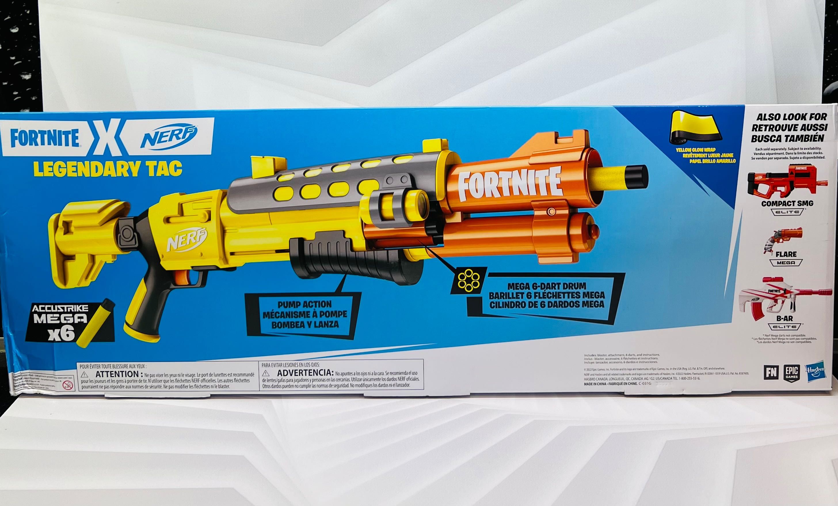 Великий бластер Фортнайт Нерф Nerf Fortnite Legendary TAC Blaster: 2 ...