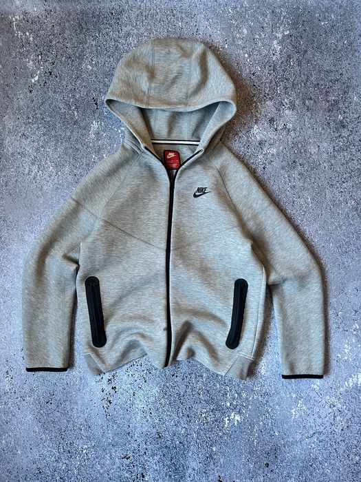 Сіра Зіпка nike tech fleece | зіп худі nike tech fleece