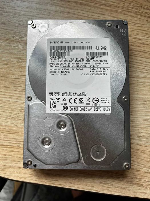 HDD 6台セット WD HITACHI 1TB/1.5TB HDD 6台セット WD HITACHI 1TB/1.5TB