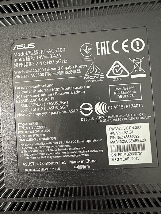 Vendo router assus RT 5300
