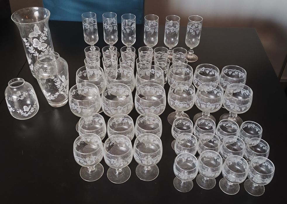 Conjunto de louça vintage Luminarc coleção Sarment