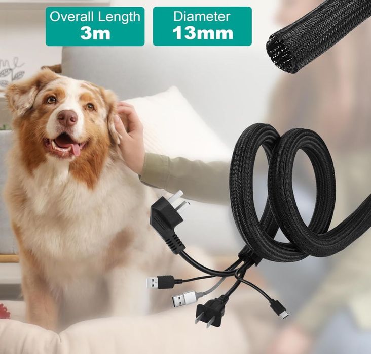 Organizer do KABLI maskownica OSŁONA maskująca oplot przewodów 3m