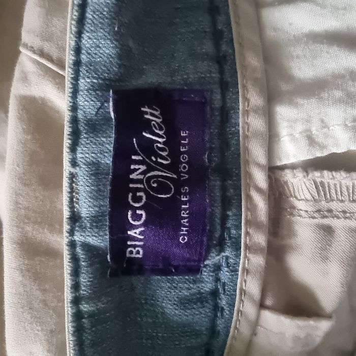 Beżowe damskie spodnie typu chino Biaggini rozm.S