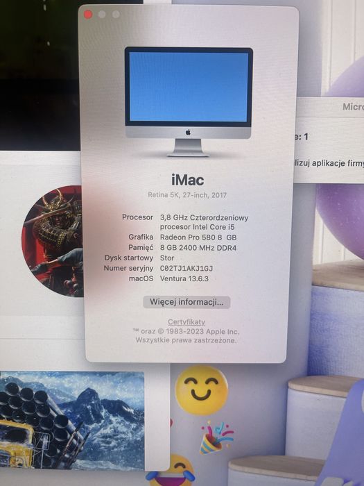 Apple iMac 2017 Retina 5k 27 cali