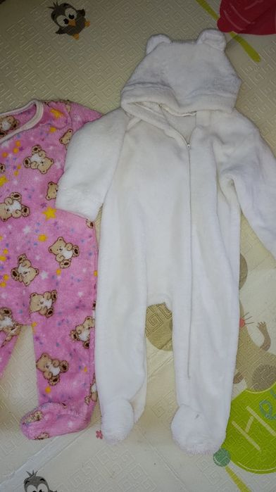 Комбінезон теплий махровий білий