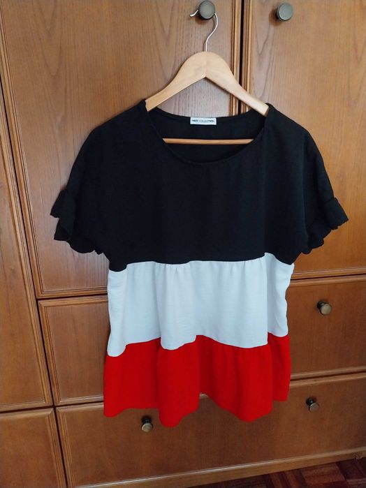 Blusa tricolorida, New Collection, Nova, XXL/3XL