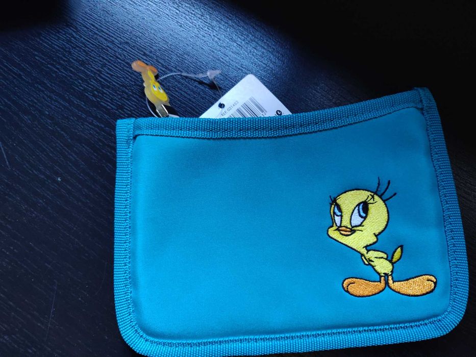 Conjunto de 2 estojos e 2 porta-moedas do Tweety (Looney Tunes)