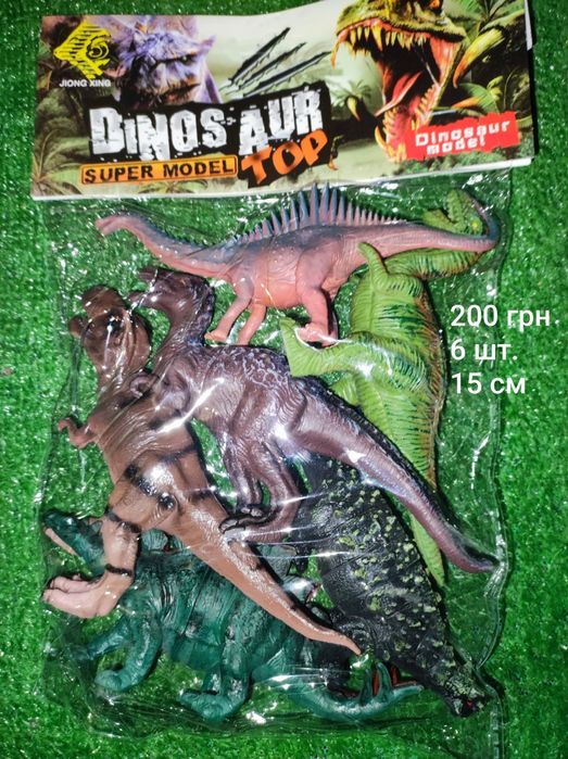 Набори гумових тварин, дикі тварини, динозавры.