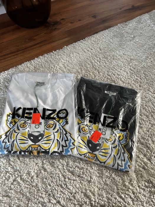 Koszulka XL KENZO biała męska bawełniana t-shirt