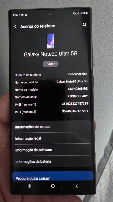 Vendo Samsung Galaxy Note 20 Ultra