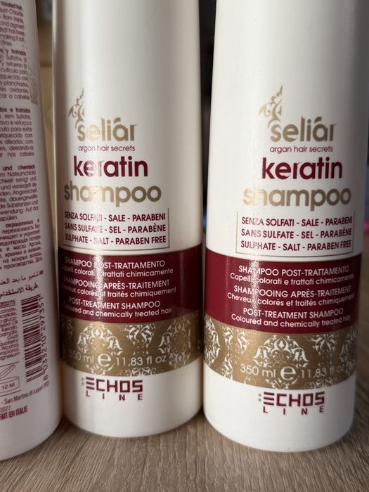 Echosline Keratin безсульфатний відновлюючий шампунь