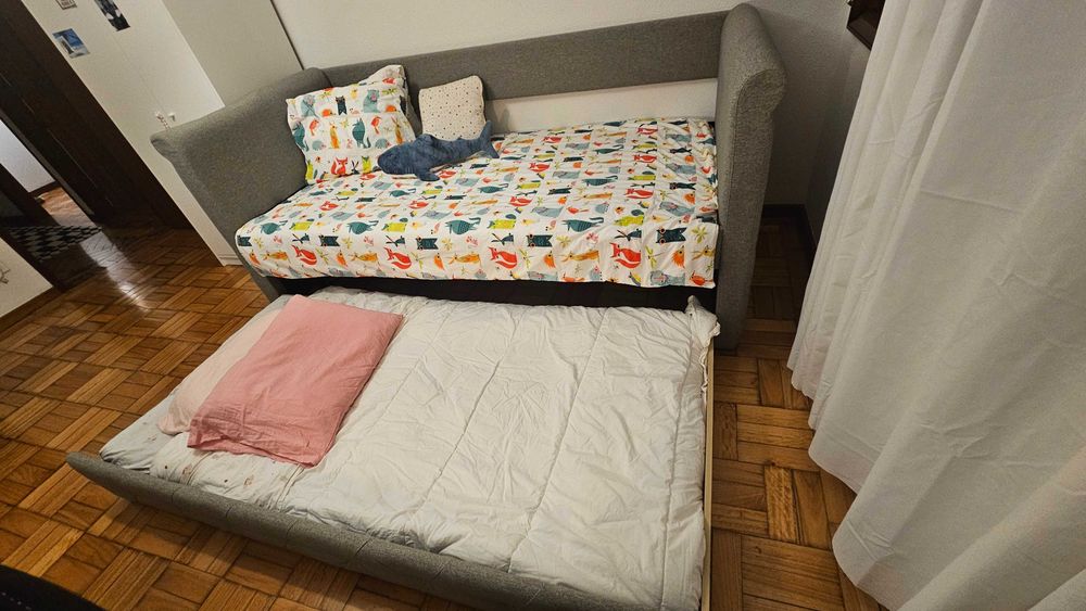 Cama dupla estufada