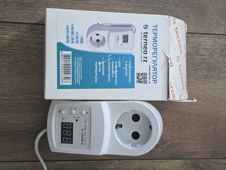 Терморегулятор TERNEO rz з датчиком 16А