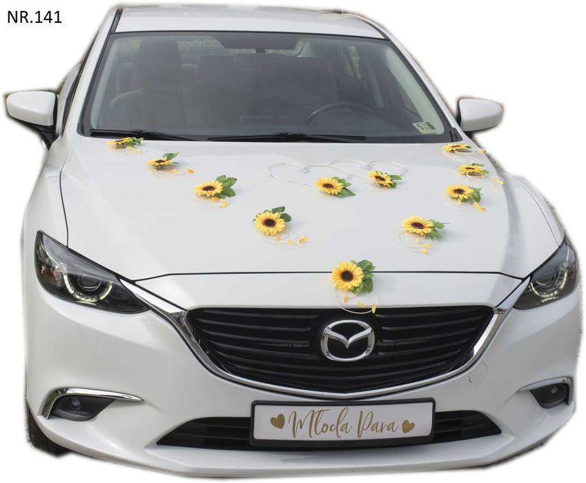 Piękna duża dekoracja na samochód SŁONECZNIKI. ozdoba na auto 141