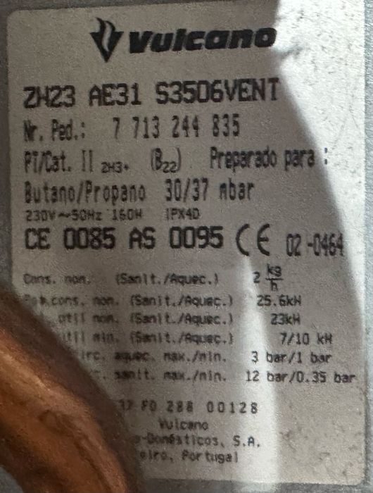 Caldeira vulcano babystar ventilado