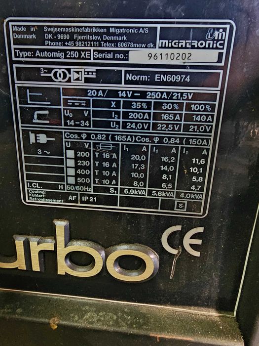 Migomat spawarka półautomat migatronic automig 250xe