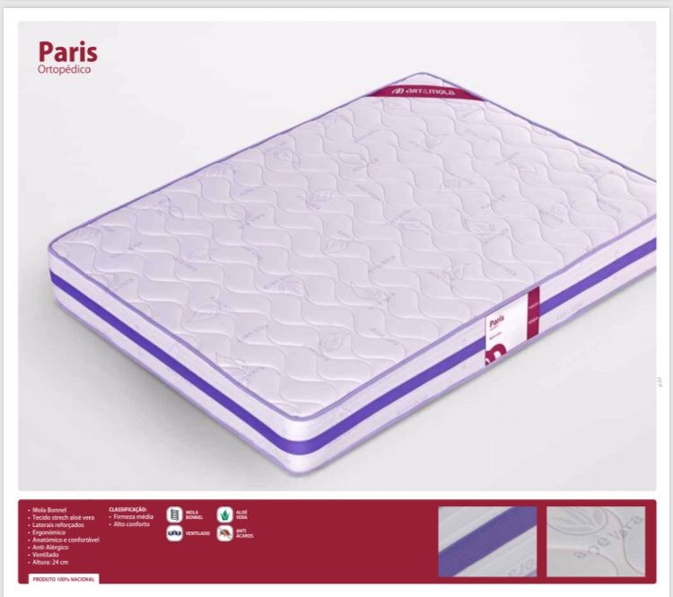 Somier com cabeceiras e colchoes