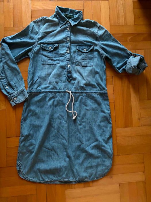 Jeansowa sukienka damska Ralph Lauren rozm. 38 długi rękaw