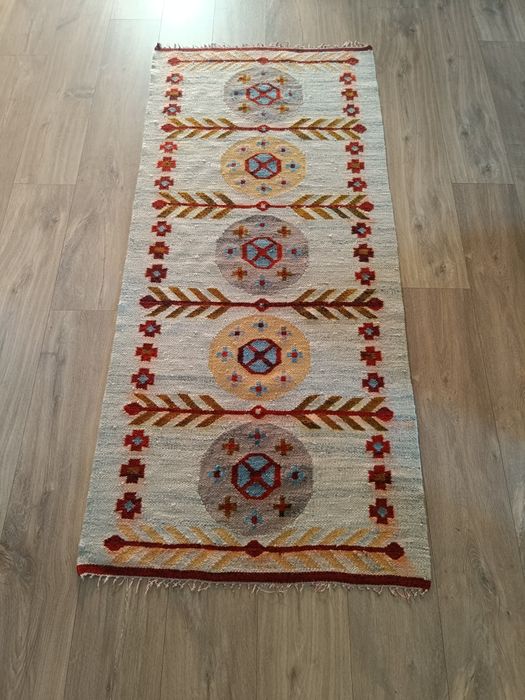 Kilim turecki (Anatolia) ręcznie tkany wełniany– chodnik boho vintage