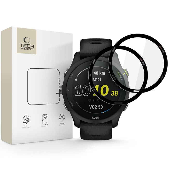 SZKŁO HYBRYDOWE TECH-PROTECT GLASS FLEX+ 2-PACK GARMIN FORERUNNER 255 / 255 MUSIC BLACK