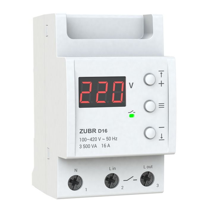 Однофазне реле напруги ZUBR D16