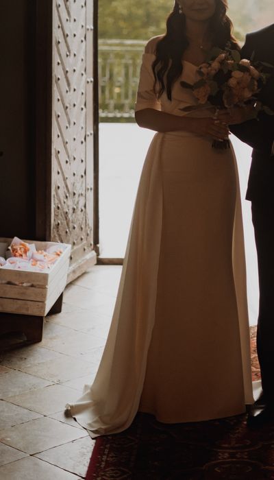 Suknia ślubna premium! Prosta elegancka nowoczesna satynowa suknia ślu