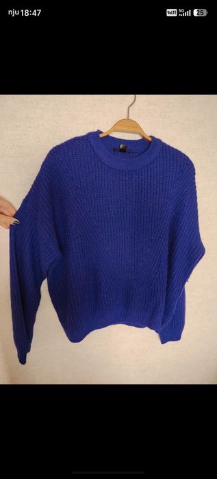 Sweter mocny fiolet XL