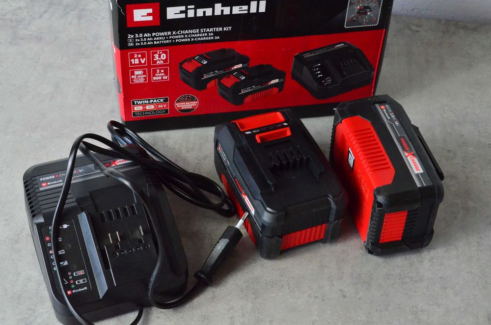 Zestaw akumulatorów + ładowarka 18V 2×3,0Ah PXC Einhell