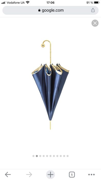 Итальянский зонт-трость Pasotti механический ручной работы с цветком