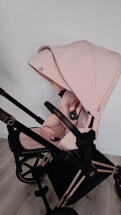 Cybex priam 4.0 wózek dla dziewczynki 4w1 peach pink