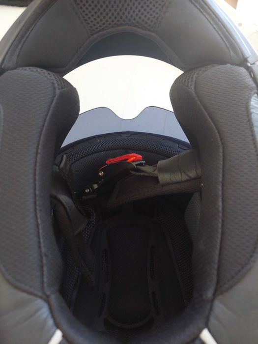 Capatece preto  LS2 com oculos incluidos