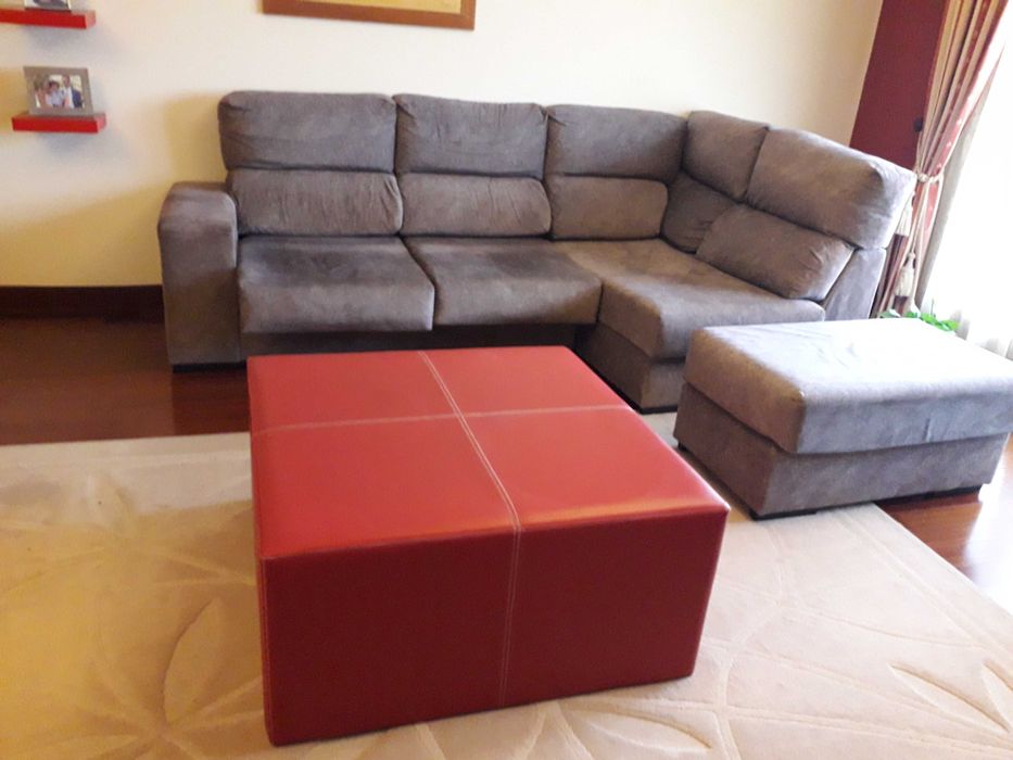 Mesa de centro sala em cabedal