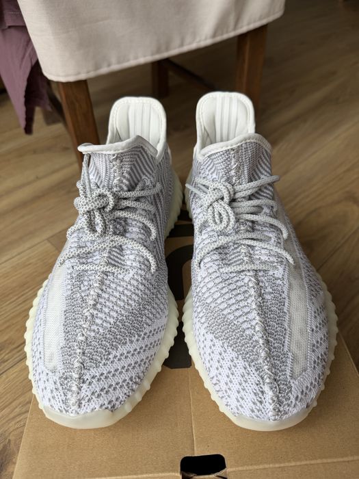 Adidas Yeezy Boost 350 V2 Static non Reflective buty sneakersy szare niskie 46 2/3