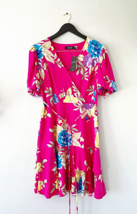 Śliczna letnia sukienka w kwiaty Ralph Lauren xs/s nowa z metką
