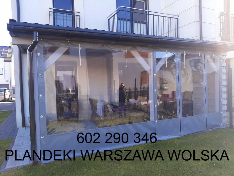 Osłony tarasowe z folii przezroczystej z montażem Warszawa i okolice